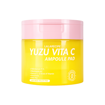 LALARECIPE Yuzu Vita C Ampoule Pad освітлюючі пади з екстрактом юдзу та вітаміном С 80шт 050 фото