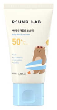ROUND LAB Baby Mild Sunscreen 60 ml Дитячий сонцезахисний крем 059 фото